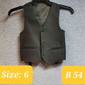 Boys Vest | Size:  6 | Color:  Black | RRR Apparel